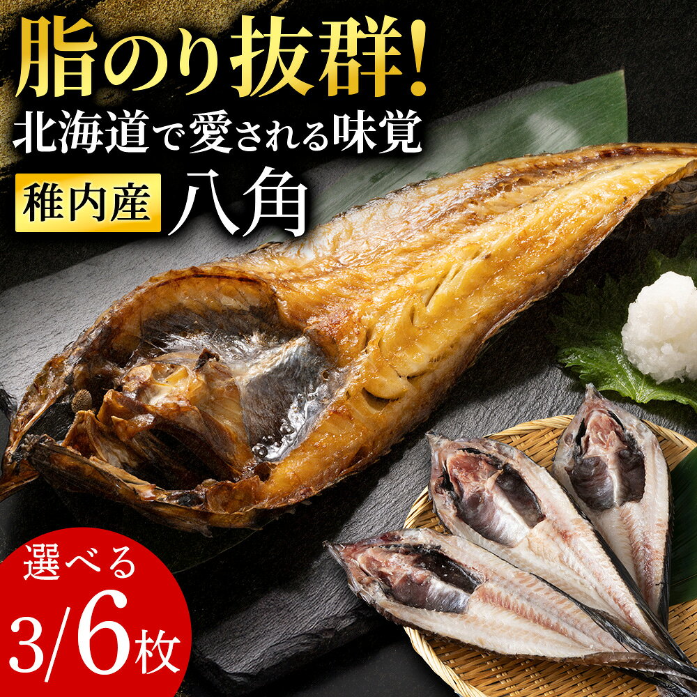 【ふるさと納税】稚内産生冷八角 選べる3枚～6枚白身魚 高級魚 八角 トクビレ 希少 海鮮 海産物 北海道ふるさと納税 稚内 ふるさと納税 北海道 【配送不可地域：離島・沖縄県】