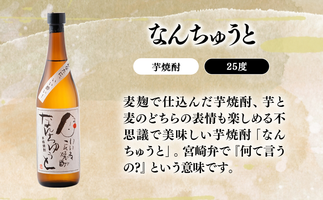 【岩倉酒造】『月の中 25度・20度』・『なんちゅうと』・『妻』・『夫』・『三段仕込み』 ６種セット ＜7-37a＞