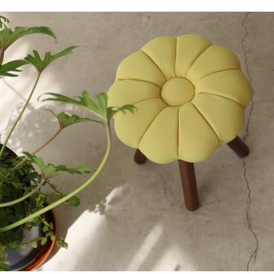 ふるさと納税 大川市 monaca stool:kiku【イエロー/ウォールナット/高さ45cm】 |  | 01