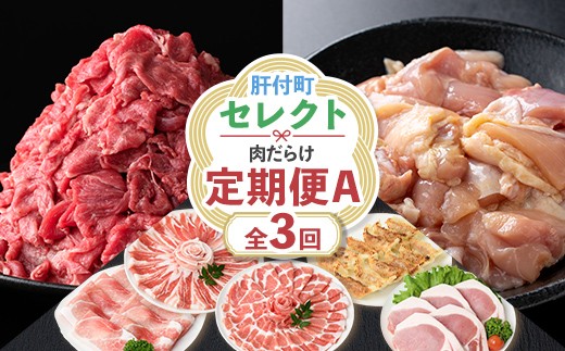 
                  E90001 ＜定期便・全3回＞肝付町セレクト定期便《肉だらけ定期便A》 鹿児島  牛肉 黒毛和牛 豚肉 黒豚 鶏肉 唐揚げ  味付け 定期便 セレクト 加工品 肉加工品 簡単調理 冷凍 冷凍食品 【株式会社きもつき未来商社そらまち】
                