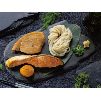 
伊達な晩酌プレート(玄昌石プレート・伊達の燻製3種・うどん)【1355007】
