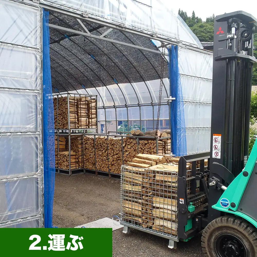 《定期便4ヶ月》広葉樹プレミアムミックス薪 約20kg×5箱（計約400kg）