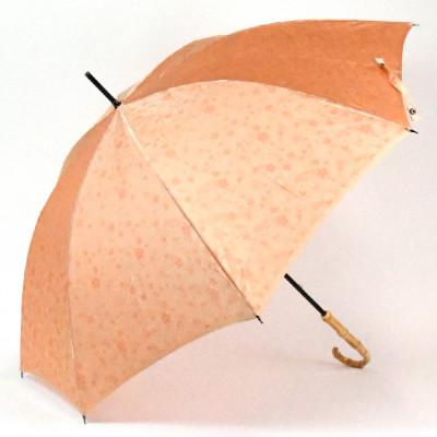 ふるさと納税 富士吉田市 花ジャガード(晴雨兼用長傘)オレンジ
