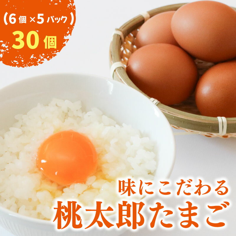 【ふるさと納税】 桃太郎たまご 6個入り×5パック たまご 卵 鶏卵 たまごかけごはん たまごかけ TKG おいしい 赤玉 高級 人気 おすすめ ふるさと納税 卵 ふるさと納税卵 高知県 南国市