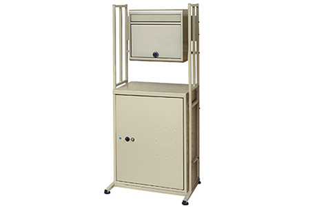 [グリーンライフ] 大容量で戸建てにも好評 薄型郵便ポスト＆鍵付宅配ボックス【090P003】