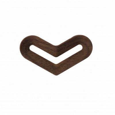 ふるさと納税 旭川市 旭川家具　cosine　ブローチ HEART ウォルナット_05787