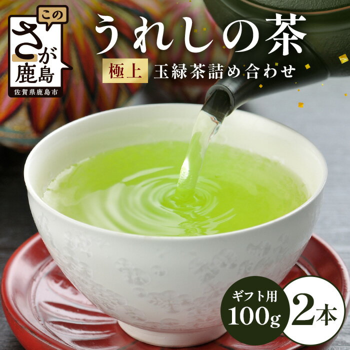 【ふるさと納税】【ギフトにおすすめ】 佐賀県産 極上うれしの茶 100g×2本 美味しいお茶を贈り物に ご自宅用にもおススメ B-752 嬉野茶 緑茶 日本茶 リーフ 茶葉
