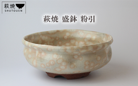 萩焼　盛鉢　粉引｜HGH00095