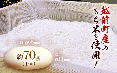 福井県越前町産杵つき餅！生もち20個！丸もちをお届け！雪んこ餅 計1.4kg（70g×20個 ）もち 餅 雑煮丸もち 餅 タンチョウもち 餅米 幻のもち 餅米使用  もち 餅  御馳走丸餅もち 焼きも