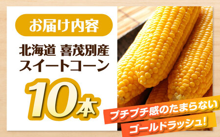 【9月以降順次発送】こだわり農家の喜茂別産スイートコーン 10本 《喜茂別町》【富田農園/スプレス】 スイートコーン コーン トウモロコシ とうもろこし 夏野菜 野菜 季節の野菜 冷蔵 冷蔵配送 [A