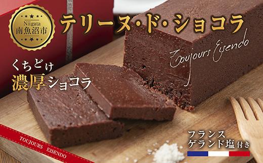 テリーヌ・ド・ショコラ フランスゲランド塩付き 1本 テリーヌ ショコラ 濃厚 チョコレート チョコ 塩 洋菓子 焼き菓子 菓子 お菓子 スイーツ 贈り物 プレゼント エイセンドウ 新潟県 南魚沼市