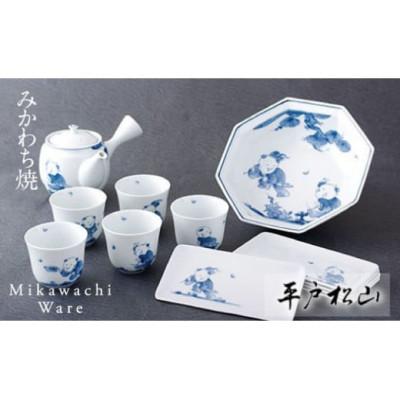 ふるさと納税 佐世保市 【平戸松山窯】創作唐子茶器セット　計12点　G155