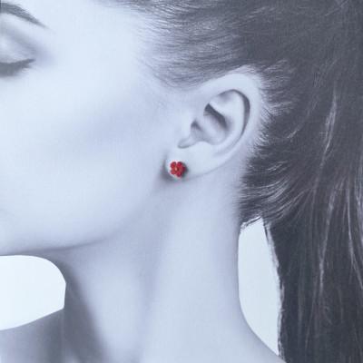 ふるさと納税 茅ヶ崎市 ArtOpus. イヤリング お花 赤 湘南 茅ヶ崎市 陶磁器 アートギフト |  | 01