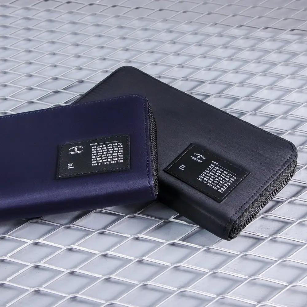 FUKUNARY 千菱 ラウンド長財布 MA-1 ブラック F022