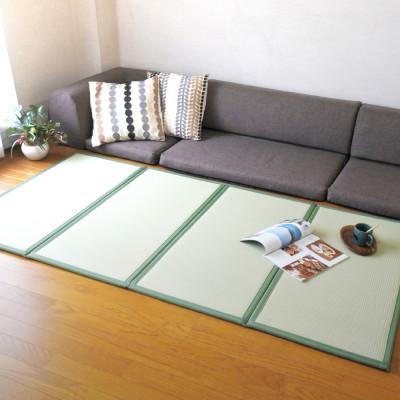 ふるさと納税 岡山市 岡山県岡山市産　樹脂製 畳マット 悠久 サイズ:シングル　カラー:ナチュラル(い草色)