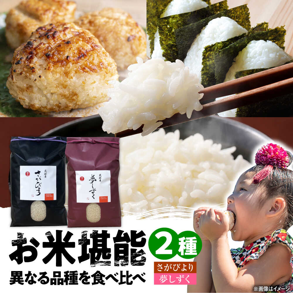 【ふるさと納税】特A評価獲得 武雄市産 さがびより・夢しずく 白米 2種食べ比べ 10kg（5kg×2種）/株式会社 y’s company（utsu和ya）[UDX021] 米 お米 白米 ブランド米