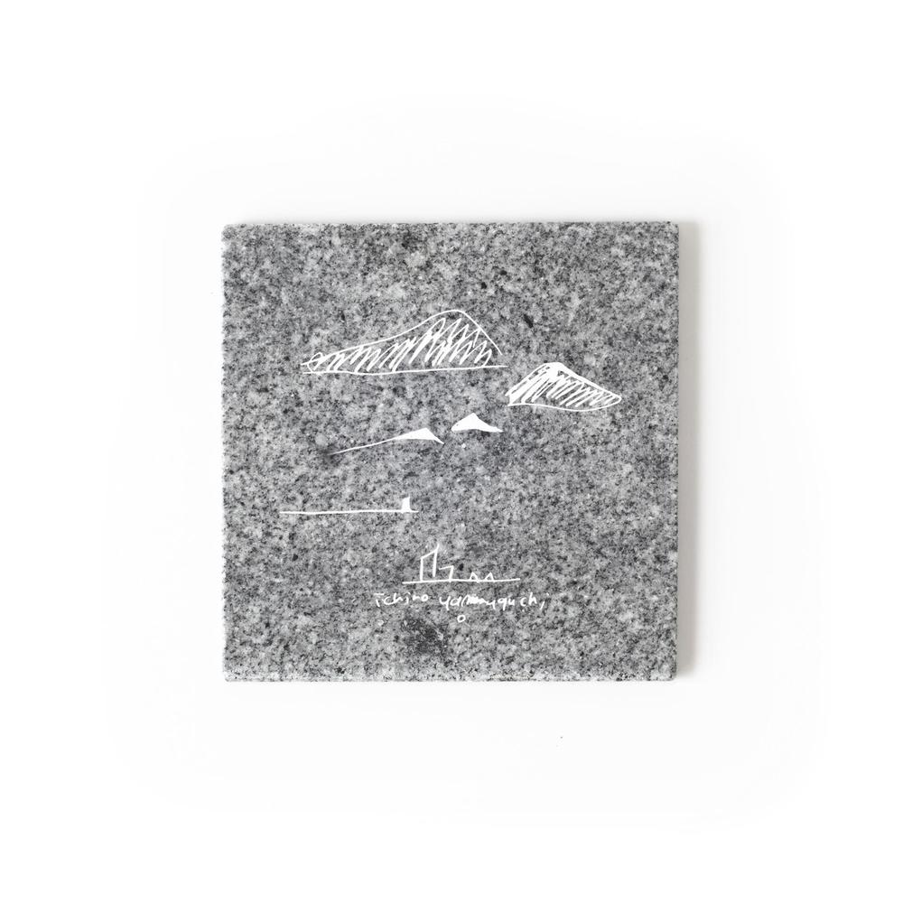 【ふるさと納税】瀬戸内 / Ichiro Yamaguchi｜山口一郎氏イラスト刻印の庵治石プレート | 文房具 雑貨 日用品 人気 おすすめ 送料無料