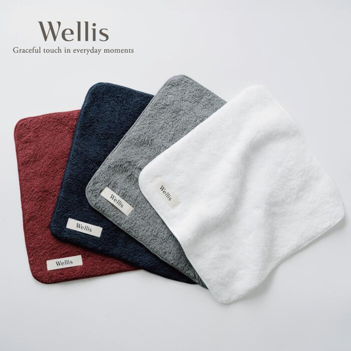 【ふるさと納税】Wellis【極上の肌心地】タオルハンカチ4枚 グレー（009_5133）