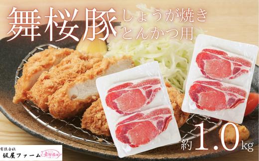 
No. 1424 錦江町産 舞桜豚ロースしょうが焼きとトンカツ用約1.0キロセット
