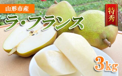 山形市産 ラ・フランス 特秀 3kg FY23-694