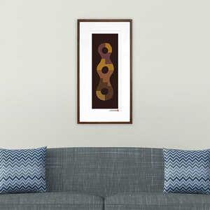 【絵画】 和紙アート 「3つのつながった輪」 額装サイズ 300mmx600mm 阿波紙 【 ピエゾグラフ 和紙 額入り 額縁付 アート インテリア 現代版画 絵画 版画 贈り物 贈答 プレゼント ギ