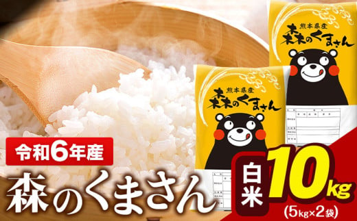 令和6年産 森のくまさん 10kg 5kg × 2袋  白米 熊本県産 単一原料米 森くま《2月上旬-2月末頃出荷予定》 送料無料