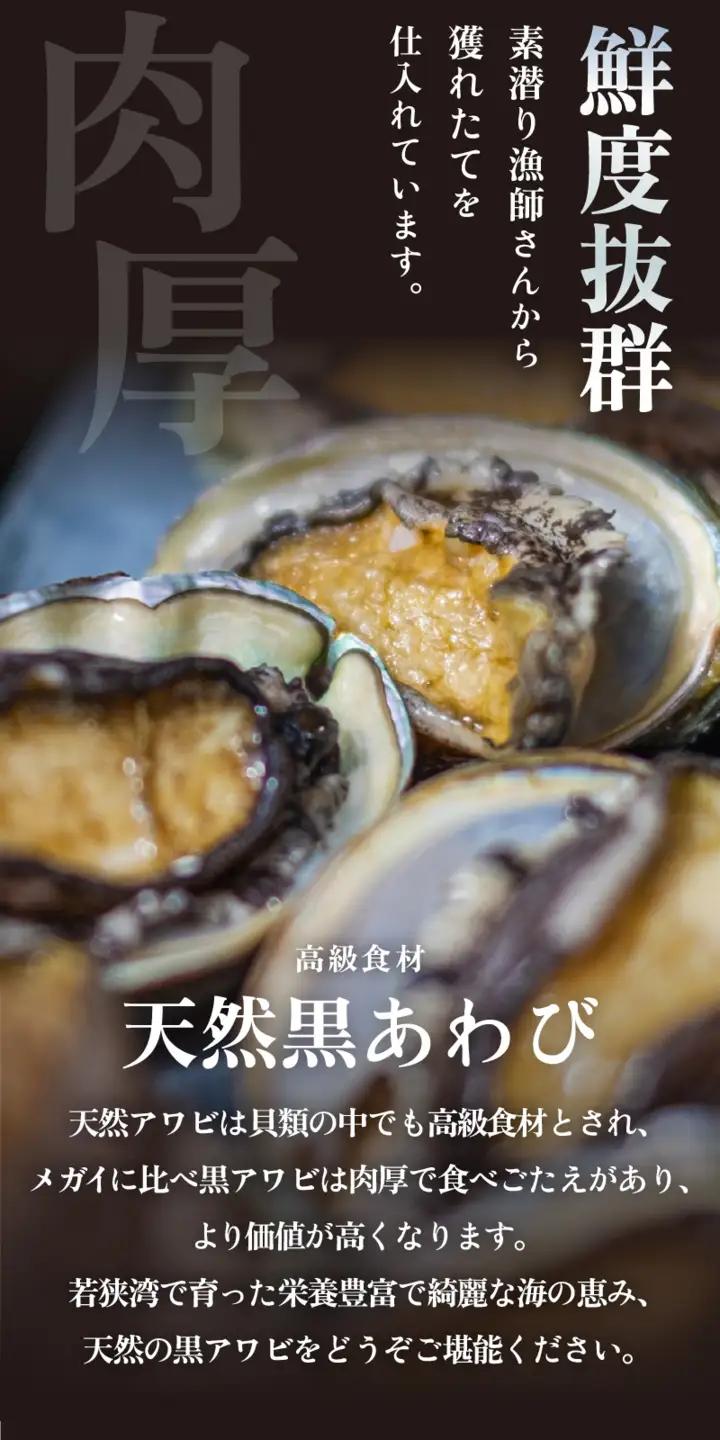 【訳あり】【天然・冷凍】日本海 若狭湾の黒アワビ 約500g（2～5個）【加熱用】【アワビ あわび】 [m17-b017]