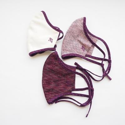 ふるさと納税 大刀洗町 侍マスク【東雲(しののめ)】　赤色系3枚セット(Mサイズ) |  | 02