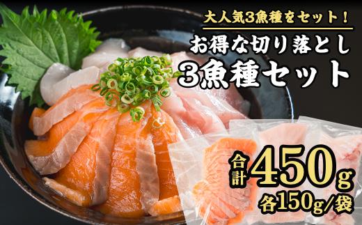 【大人気３魚種のお得なセット※】サーモン・ブリ・タイ ３種 生食用 切り落とし 大満足 450gセット 小分け 国際規格SQF2000 さけ シャケ しゃけ sake ぶり buri 鰤 たい 鯛 tai カルパッチョ ソテー 人気 高級 大満足 美味しい 贈答 生食用 刺身 お刺身 刺し身 魚介類 海鮮 冷凍 厚切り 薄切り ふるさと納税 OB-f-30