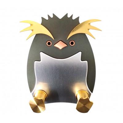 ふるさと納税 岐南町 Rockhopper　Penguin(グレー)　スマホスタンド