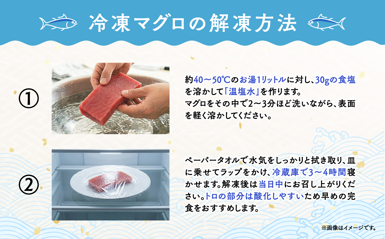 青森県深浦町産 天然本マグロ 中トロ 400g 200g×2 冷凍柵 深浦マグロ 刺身 海鮮 鮪 まぐろ【fu-0015-015_12】