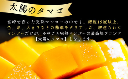宮崎県串間市産 完熟マンゴー 太陽のタマゴ(3L×2個) 化粧箱入り_K008-027