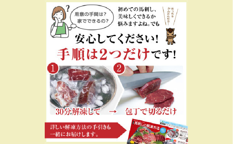 馬刺しセット 6種 1ブロック45g～50g 8～10切れ 約1人前 馬刺し 熊本 馬刺 国産 ギフト 肉 馬肉 グルメ おつまみ 晩酌 内祝い お歳暮 御歳暮 熊本県 宇城市 大阪馬肉屋TMP