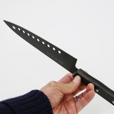 ふるさと納税 関市 H20-47 兼常作 フッ素コーティング 穴あき・リブ付 波刃牛刀包丁 210mm |  | 02