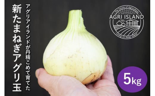 【新玉予約】淡路島新たまねぎアグリ玉5kg　◆配送３月下旬～