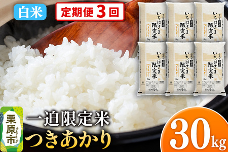 《定期便3回》【白米】令和7年産 一迫限定米 つきあかり 30kg（5kg×6袋）