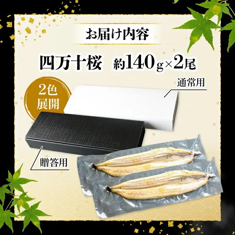 【通常用】【12回定期便】極上国産うなぎ四万十桜 白焼き約140g×2尾 うなぎ