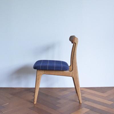 ふるさと納税 小野市 ダイニングチェア02  紺チェック |  | 03