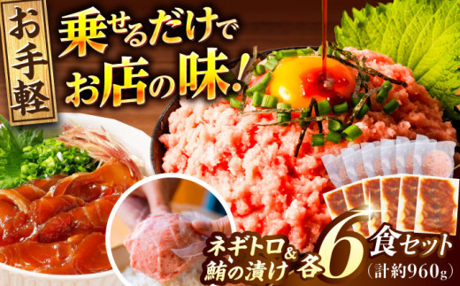 【訳あり】ネギトロ 約80g×6パック＋マグロの漬け 約80g×6パック 【興洋フリーズ株式会社】 [ATBX050] 訳あり 不揃い 規格外 訳アリ ワケあり