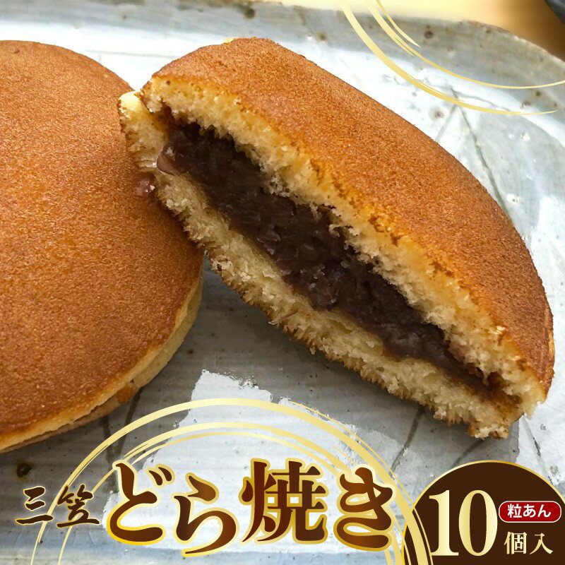【ふるさと納税】選べる発送月・年末配送／三笠(どら焼き) 10個入 お菓子 和菓子 おかし どら焼き 10個 あんこ つぶあん 手作り 手焼き スイーツ 茶菓子 ふるさと 納税 どら焼き どらやき 国産 取り寄せ 詰め合わせ 京都 職人 ギフト プレゼント お歳暮 送料無料
