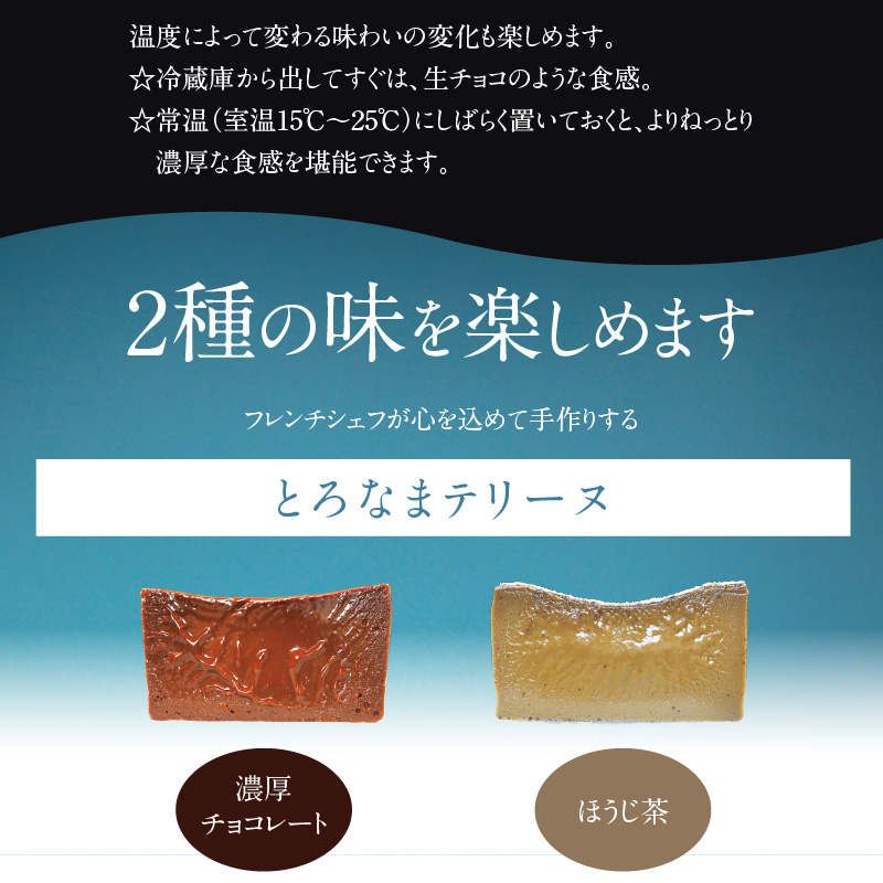 【テリーヌ専門店L】ミニサイズ濃厚チョコレート・ほうじ茶2種のテリーヌセット【グルテンフリー・保存料不使用】 スイーツ H173-011