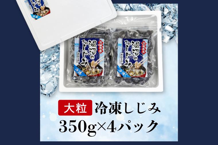 涸沼のプリップリ大粒冷凍しじみ（砂抜き済）350g×4P【国産 蜆 シジミ すなぬき クール オルニチン 小分け 味噌汁 栄養 貝汁 贈り物 ギフト 茨城県 水戸市】（BJ-5） 大粒350g×4袋（