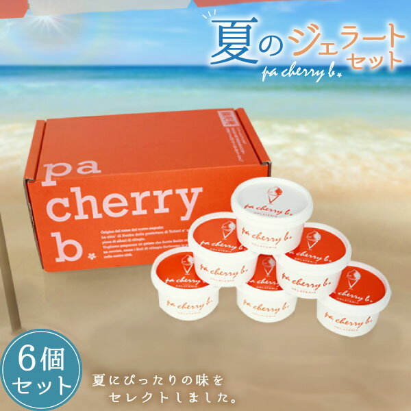 【ふるさと納税】PC-04 pa cherry b.サマーセレクション6種6個セット ジェラート 白バラ牛乳 ミルク アマレーナ ピスタチオ 手作り 鳥取県 鳥取県産 大山町 大山 要冷凍 返礼品 鳥取