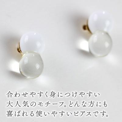 ふるさと納税 秋田市 雪だるまピアス 【白×クリア】|15_shc-260101 |  | 02