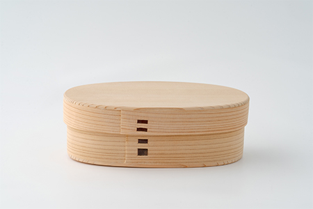 140P6007 大館曲げわっぱ【無塗装】こばん弁当(中) 【配送日指定不可】