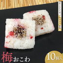 【ふるさと納税】希少もち米(でわのもち)を使ったモチモチ食感の【梅おこわ 10ヶ入】　A06-501　自宅用　贈答用　手土産