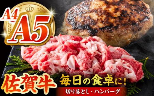 【佐賀牛を毎日の食卓に】佐賀牛 日常使いセット ＜ハンバーグ150g×6個・切り落とし500g＞【がばいフーズ】 [HCS072]