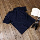 【ふるさと納税】東大阪繊維研究所 ペルー超長綿アイレット襟レディースTシャツ M Navy　EP-21