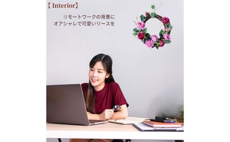 2色ローズ＆ベリーリース リース 壁飾り 造花 インテリア 綺麗 お洒落 インテリア 玄関 リビング プレゼント 贈り物 墨田区 東京都