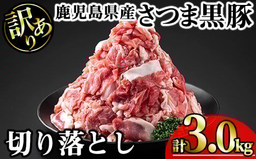 
                  【訳あり】鹿児島県産さつま黒豚切り落とし (計3.0kg・250g×12P) 鹿児島県産 豚肉 黒豚 【KNOT】 A693
                